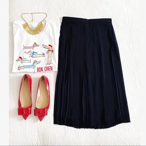 J crew Micro- pleated Midi skirt